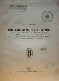 Achégas a um diccionario de pseudonymos