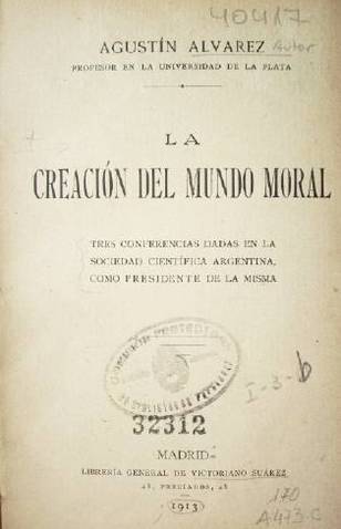 La creación del mundo moral