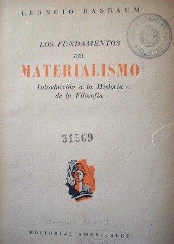 Los fundamentos del materialismo : introducción a la historia de la filosofía