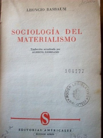 Sociología del materialismo