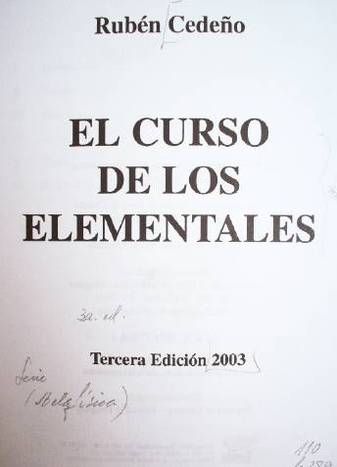 El curso de los elementales