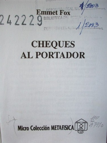 Cheques al portador