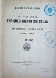 Apuntes sobre enriquecimiento sin causa