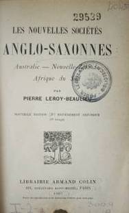 Les nouvelles sociétés anglo-saxonnes : Australie - Nouvelle Zelande - Afrique du Sud