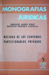 Nulidad de los convenios particionarios privados