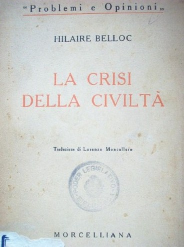 La crisi della civiltà