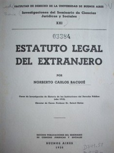 Estatuto legal del extranjero