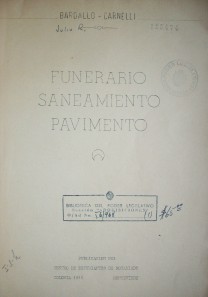 Funerario saneamiento pavimento