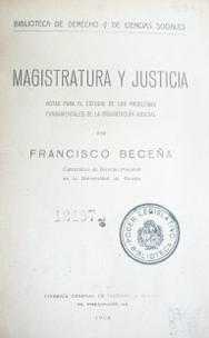 Magistratura y justicia