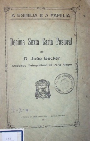 Décima Sexta Carta Pastoral