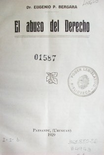 El abuso del derecho