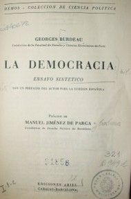 La democracia : ensayo sintético