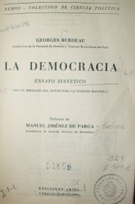 La democracia : ensayo sintético