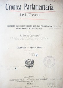 Crónica parlamentaria del Perú