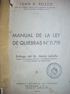 Manual de la ley de quiebras No. 11.719