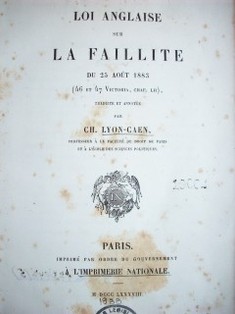 Loi anglaise sur la faillite