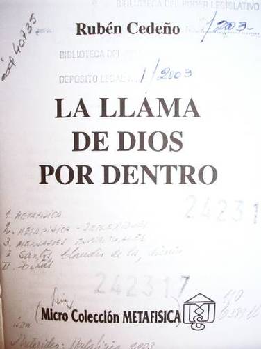 La llama de Dios por dentro