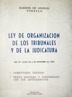 Ley de organización de los tribunales y de la judicatura