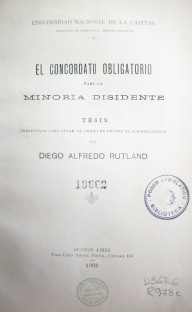 El concordato obligatorio para la  minoría disidente