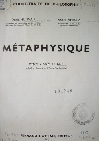 Métaphysique