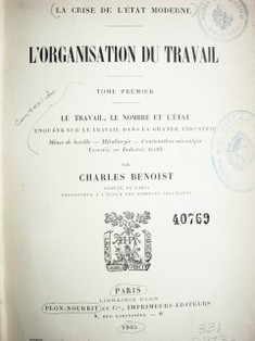 L'organisation du travail