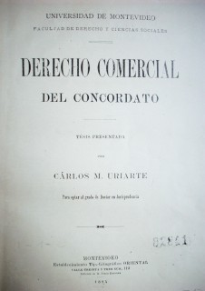 Derecho Comercial del concordato