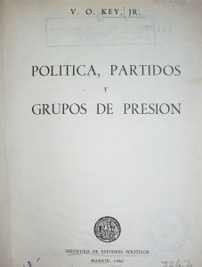 Política, partidos y grupos de presión