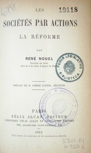 Les sociétés par actions : la réforme