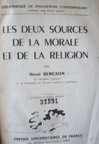 Les deux sources de la morale et de la religión