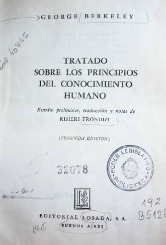 Tratado sobre los principios del conocimiento humano