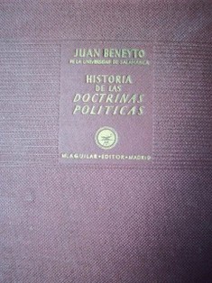 Historia de las doctrinas políticas