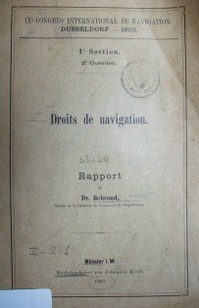 Droits de navigation : rapport