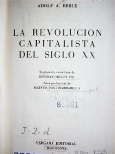 La Revolución Capitalista del siglo XX