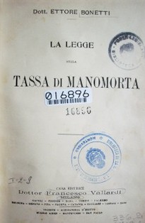 La legge sulla tassa di manomorta