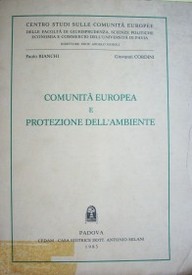 Comunità Europea e protezione dell'ambiente