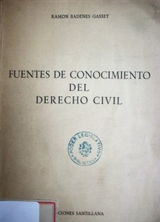 Fuentes de conocimiento del Derecho Civil