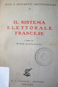 Il sistema elettorale francese