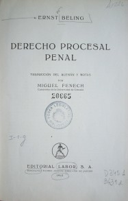 Derecho Procesal Penal