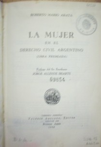 La mujer en el Derecho Civil Argentino