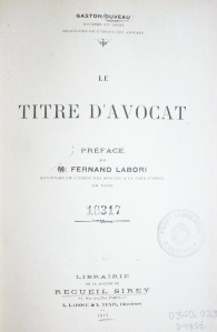 Le titre d'avocat