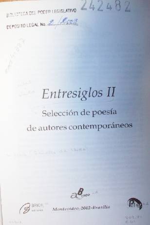 Entresiglos II : selección de poesía de autores contemporáneos