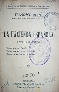 Loa hacienda española : los impuestos