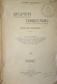 Régimen tributario : leyes de patente