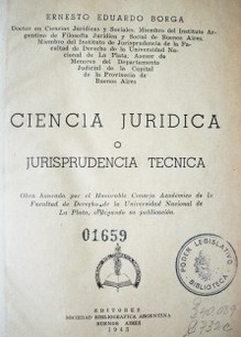 Ciencia jurídica o jurisprudencia técnica