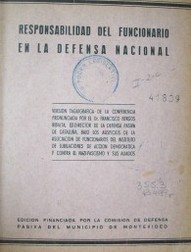 Responsabilidad del funcionario en la defensa nacional