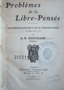 Problèmes de la libre-pensée