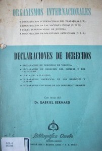 Organismos Internacionales [y] declaraciones de derechos