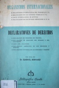 Organismos Internacionales [y] declaraciones de derechos