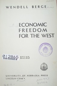 Economic freedom for the west