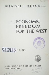 Economic freedom for the west